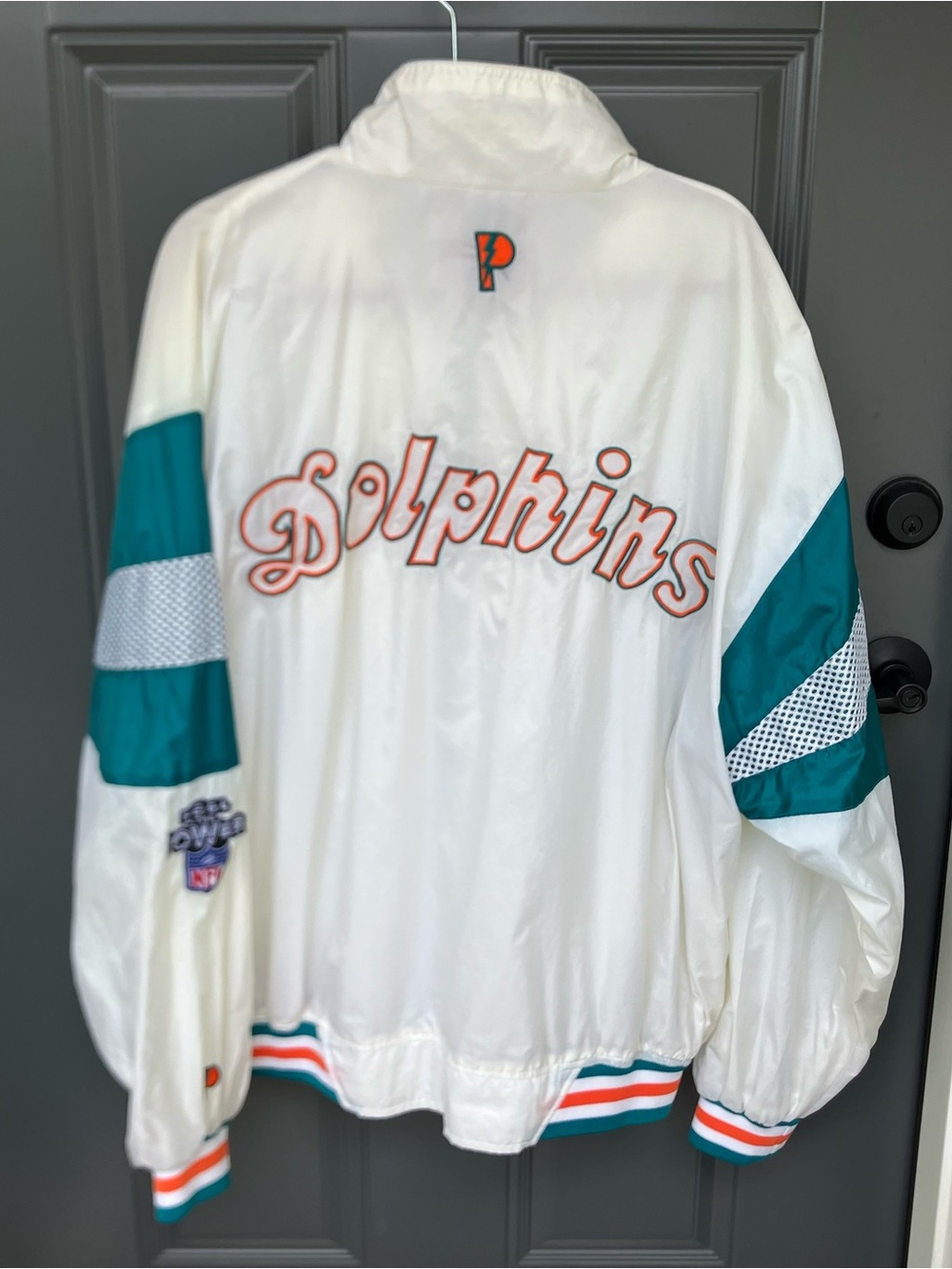 Vintage Miami Dolphins Pro Player Dan Marino Era Windbreaker Sz XL Retro Logo